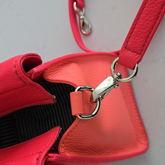 Never used KATE SPADE bag leather purse detachable adjustable strap tri-color - Picture 12 of 14